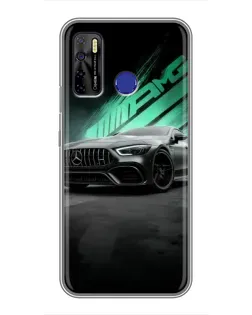 Чохол для TECNO Camon 15 з картинкою «Темний Mercedes AMG»