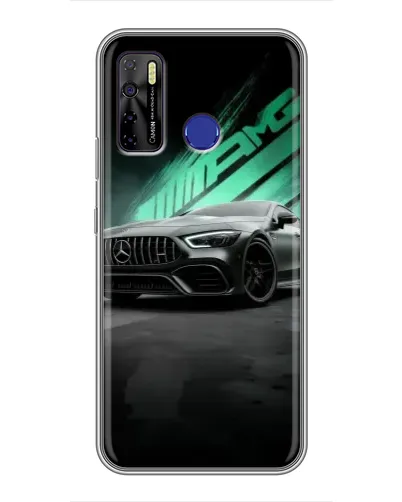 Чохол для TECNO Camon 15 з картинкою «Темний Mercedes AMG»