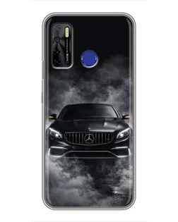 Чохол для TECNO Camon 15 з картинкою «Mercedes у диму»