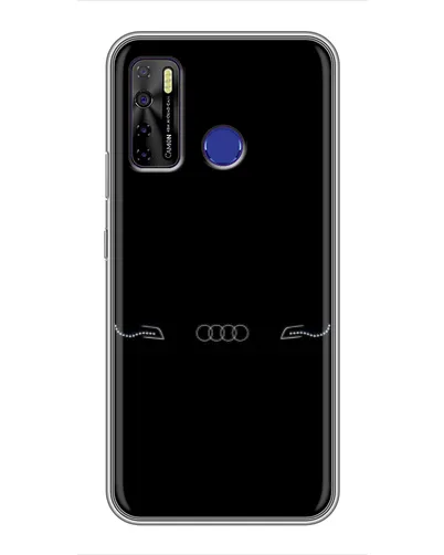 Чехол для TECNO Camon 15 с картинкой «Audi — световой подпись»
