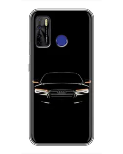 Чехол для TECNO Camon 15 с картинкой «Audi — ночной контур»