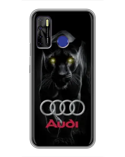 Чехол для TECNO Camon 15 с картинкой «Пантера и Audi»