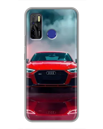 Чехол для TECNO Camon 15 с картинкой «Audi RS — красный стиль»