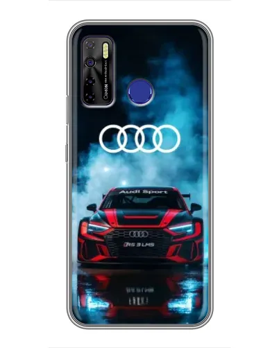 Чехол для TECNO Camon 15 с картинкой «Audi Sport — неон»