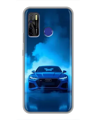 Чехол для TECNO Camon 15 с картинкой «Audi — голубая энергия»