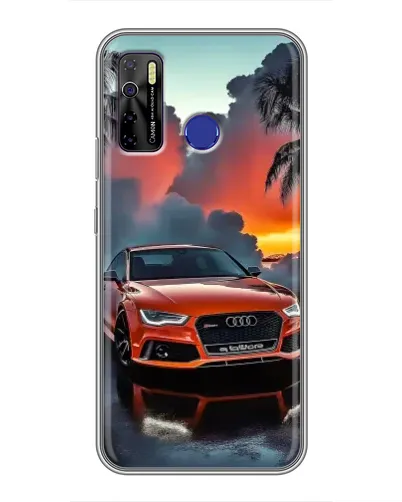 Чехол для TECNO Camon 15 с картинкой «Audi — закат»