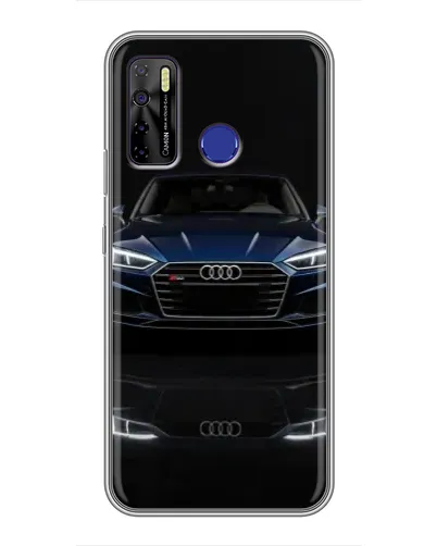 Чехол для TECNO Camon 15 с картинкой «Audi — ночное отражение»
