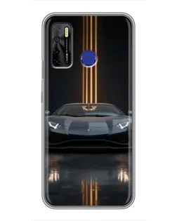 Чохол для TECNO Camon 15 з картинкою «Lamborghini золоті лінії» Чохол для TECNO Camon 15 з картинкою «Lamborghini золоті лінії»