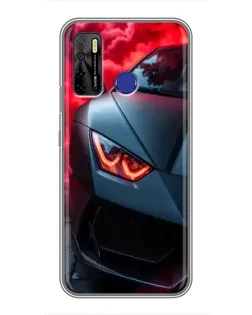 Чохол для TECNO Camon 15 з картинкою «Lamborghini червоне сяйво» Чохол для TECNO Camon 15 з картинкою «Lamborghini червоне сяйво»