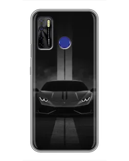 Чохол для TECNO Camon 15 з картинкою «Lamborghini симетрія доріг»