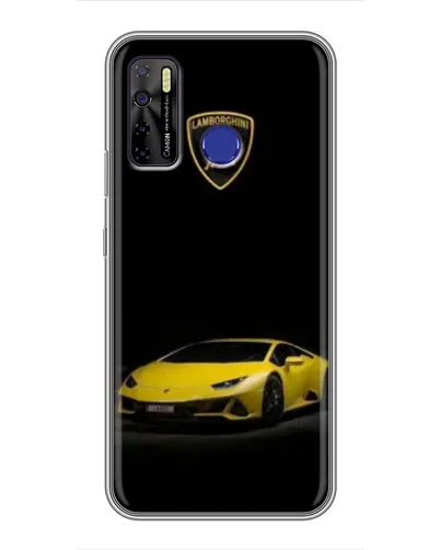 Чохол для TECNO Camon 15 з картинкою «Lamborghini жовтий акцент»