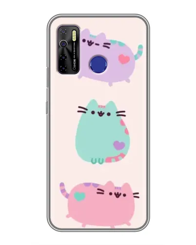 Чехол для TECNO Camon 15 с картинкой «Pusheen трио»