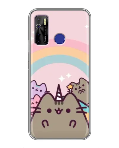 Чехол для TECNO Camon 15 с картинкой «Единорог Pusheen»
