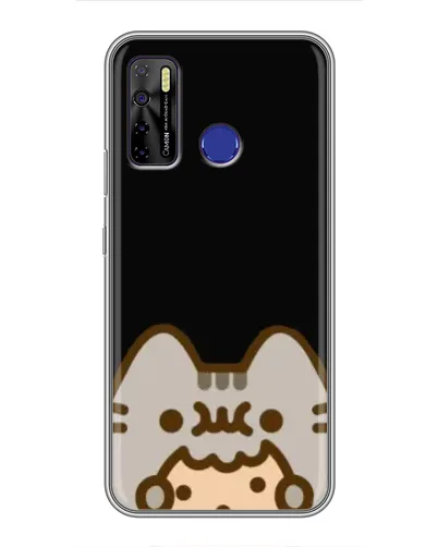 Чехол для TECNO Camon 15 с картинкой «Пушин на черном»