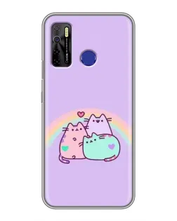 Чехол для TECNO Camon 15 с картинкой «Радужные Пушины»