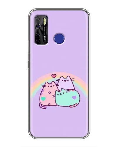 Чехол для TECNO Camon 15 с картинкой «Радужные Пушины»