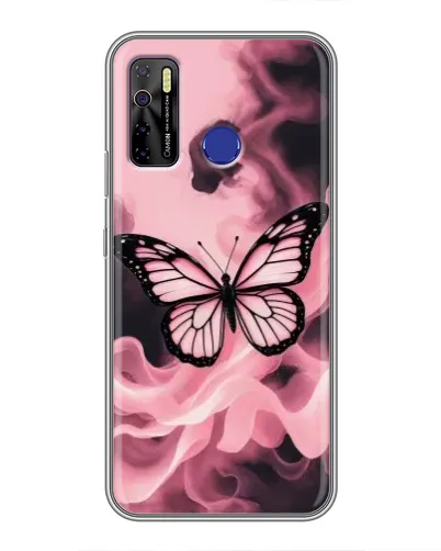 Чехол для TECNO Camon 15 с картинкой «Бабочка в дыму»