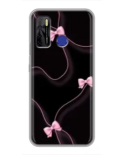 Чехол для TECNO Camon 15 с картинкой «Розовые ленты»