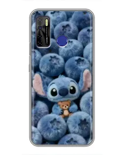 Чехол для TECNO Camon 15 с картинкой «Стич и голубика»