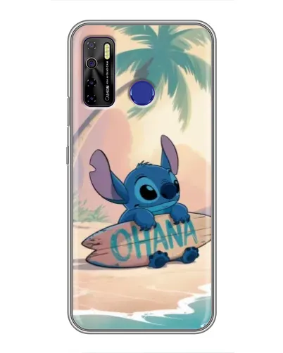 Чехол для TECNO Camon 15 с картинкой «Стич на серфе»