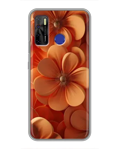 Чохол для TECNO Camon 15 з картинкою «Помаранчева макро квітка»