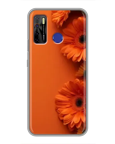 Чохол для TECNO Camon 15 з картинкою «Помаранчеві гербери»