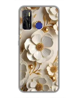 Чохол для TECNO Camon 15 з картинкою «Білі паперові квіти»