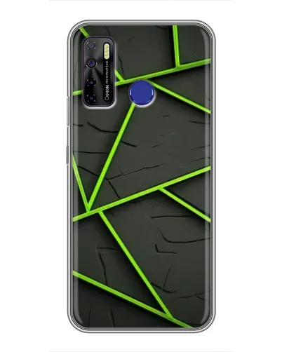 Чохол для TECNO Camon 15 з картинкою «Зелені геометричні лінії» Чохол для TECNO Camon 15 з картинкою «Зелені геометричні лінії»