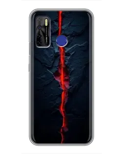 Чохол для TECNO Camon 15 з картинкою «Червона лавова тріщина»