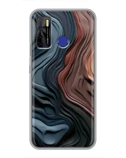 Чохол для TECNO Camon 15 з картинкою «Кольорові хвилі каньйону»