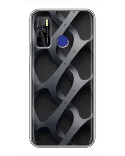 Чохол для TECNO Camon 15 з картинкою «Об'ємне сіре плетіння»