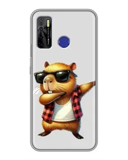 Чохол для TECNO Camon 15 з картинкою «Капібара репер даб»