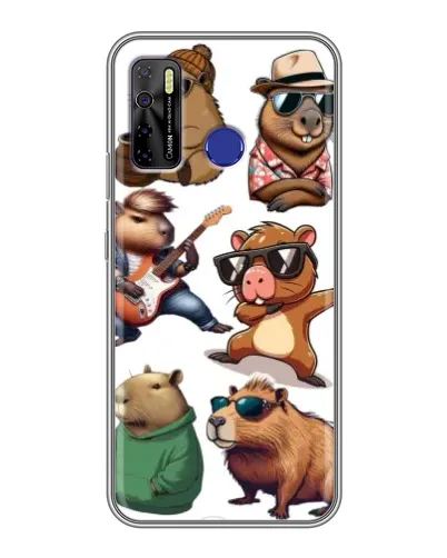 Чохол для TECNO Camon 15 з картинкою «Круті капібари музиканти» Чохол для TECNO Camon 15 з картинкою «Круті капібари музиканти»