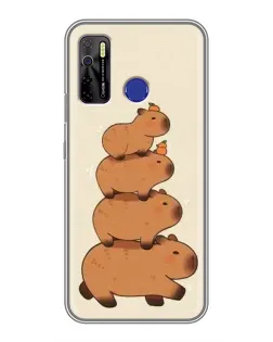 Чохол для TECNO Camon 15 з картинкою «Вежа з капібар»
