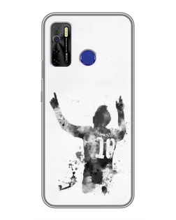 Чохол для TECNO Camon 15 з картинкою «Чорно-білий силует Мессі» Чохол для TECNO Camon 15 з картинкою «Чорно-білий силует Мессі»