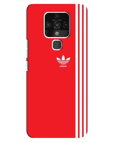 Чехол для TECNO Camon 16 Pro с картинкой «Красный минимализм Adidas»