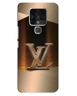 Чехол для TECNO Camon 16 Pro с картинкой «LV — золотое сияние»