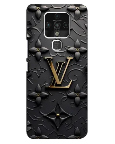 Чехол для TECNO Camon 16 Pro с картинкой «Кожаная текстура LV»