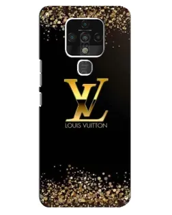 Чехол для TECNO Camon 16 Pro с картинкой «LV — золотые искры»