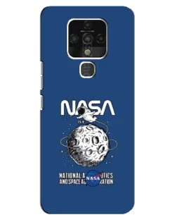 Чехол для TECNO Camon 16 Pro с картинкой «NASA — лунная миссия»