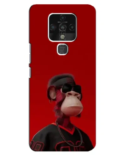 Чохол для TECNO Camon 16 Pro з картинкою «Bored Ape в червоному»