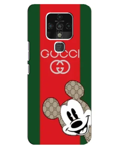 Чехол для TECNO Camon 16 Pro с картинкой «Gucci — полосы и Микки»