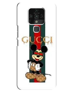 Чехол для TECNO Camon 16 Pro с картинкой «Микки Маус Gucci — полосы»