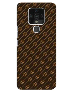 Чехол для TECNO Camon 16 Pro с картинкой «Gucci — золотые диагонали»