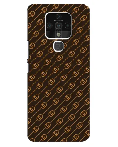 Чехол для TECNO Camon 16 Pro с картинкой «Gucci — золотые диагонали»