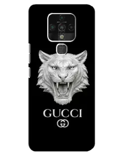 Чохол для TECNO Camon 16 Pro з картинкою «Gucci — срібний лев»