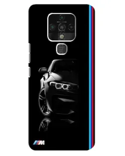 Чохол для TECNO Camon 16 Pro з картинкою «Силует BMW в темряві»