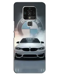 Чохол для TECNO Camon 16 Pro з картинкою «BMW в білому диму»