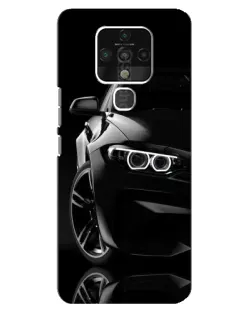 Чохол для TECNO Camon 16 Pro з картинкою «Чорна BMW — профіль»