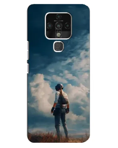 Чехол для TECNO Camon 16 Pro с картинкой «Герой PUBG на скале»